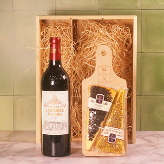 Luxury cheese and wine gift Chateau Margaux