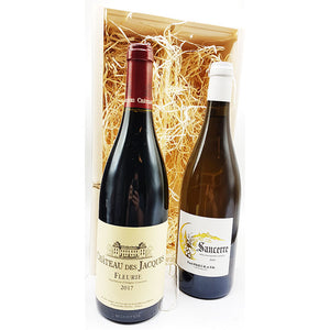 Cadeau vin France rouge-blanc de luxe